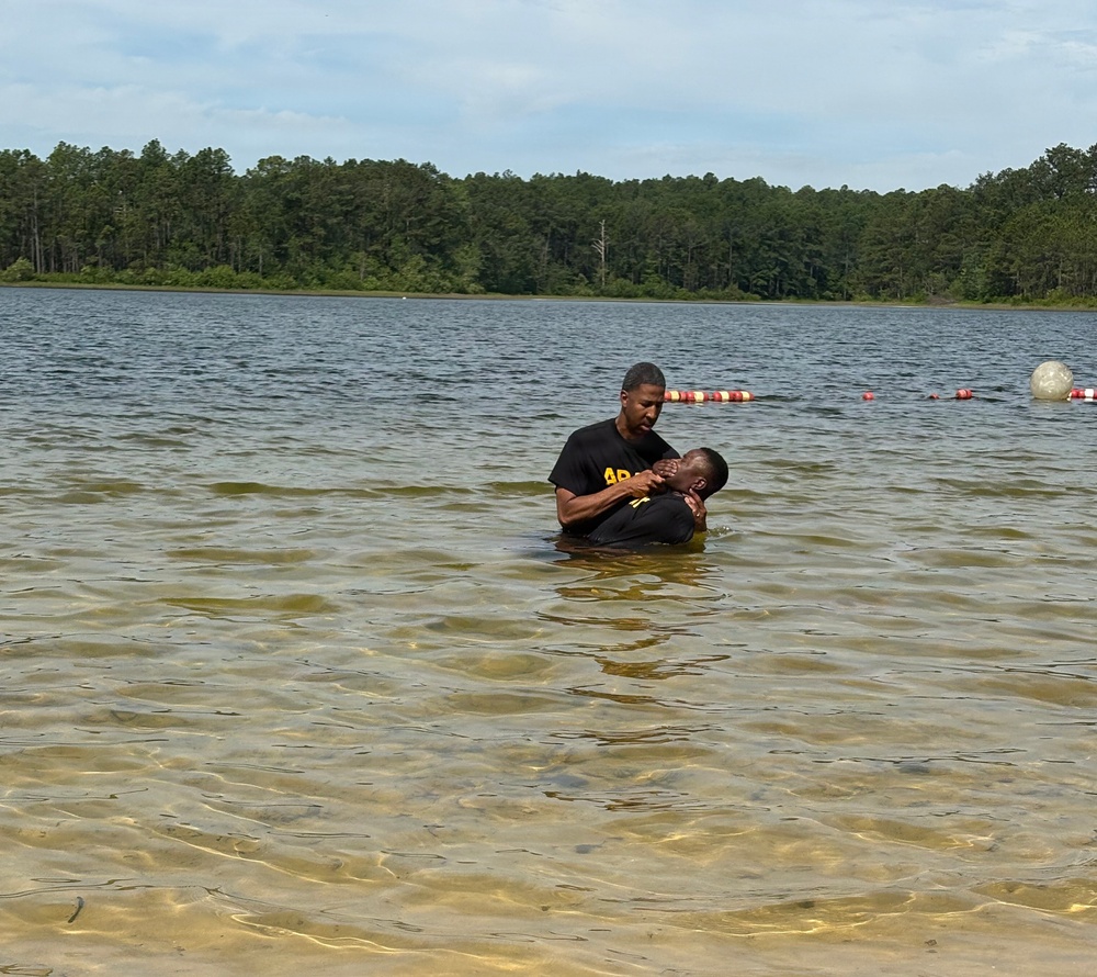 59th Aviation Troop Command Soldiers Participate in Baptism Service at Weston Lake