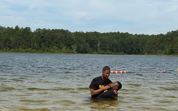 59th Aviation Troop Command Soldiers Participate in Baptism Service at Weston Lake