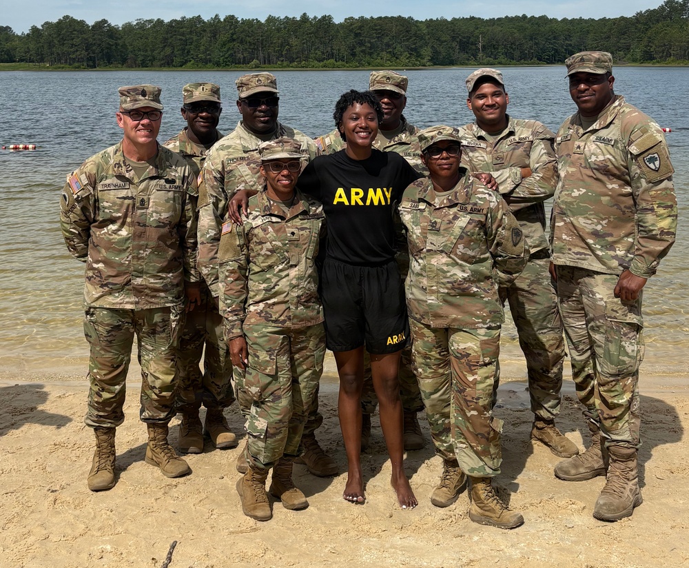 59th Aviation Troop Command Soldiers Participate in Baptism Service at Weston Lake
