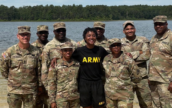 59th Aviation Troop Command Soldiers Participate in Baptism Service at Weston Lake