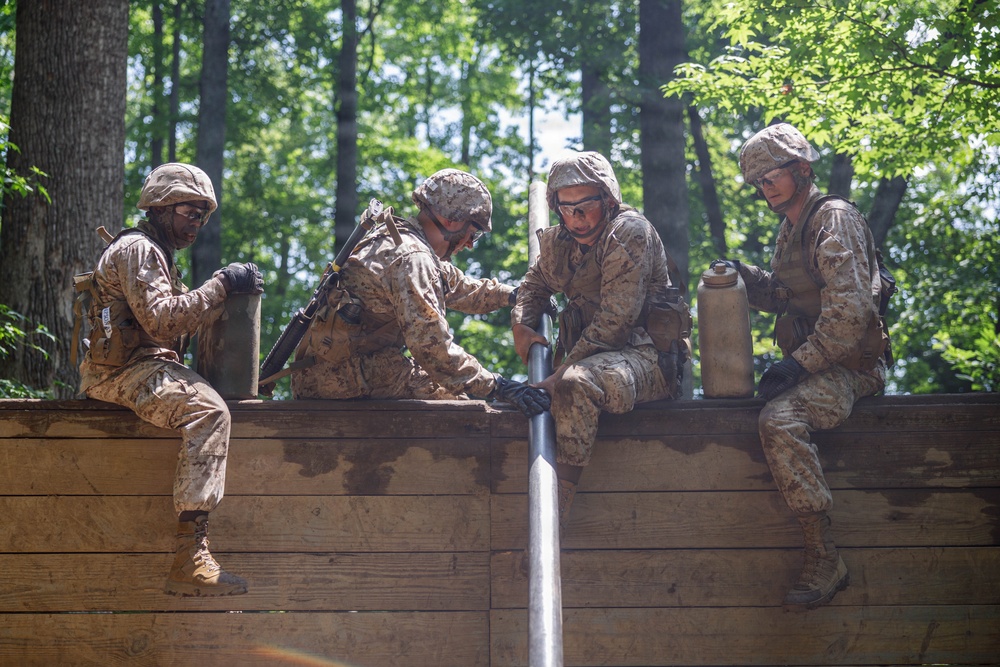 U.S. Marine Corps Officer Candidates conduct the Basic Reaction Course