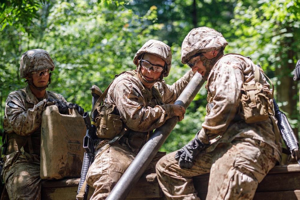 U.S. Marine Corps Officer Candidates conduct the Basic Reaction Course
