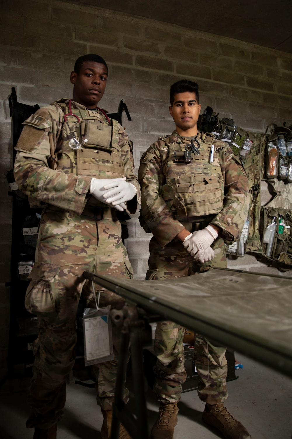 Day 2: U.S. and British Army medics train together during close-quarters battle drills