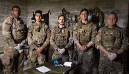 Day 2: U.S. and British Army medics train together during close-quarters battle drills