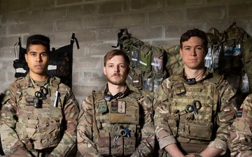 Day 2: U.S. and British Army medics train together during close-quarters battle drills