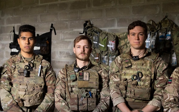 Day 2: U.S. and British Army medics train together during close-quarters battle drills