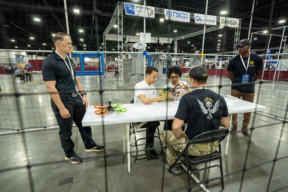 U.S Army Drone Team watch the drone competition at SkillsUSA 2026
