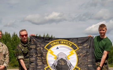 493 FGS gift Finnish air force commemorative unit flag