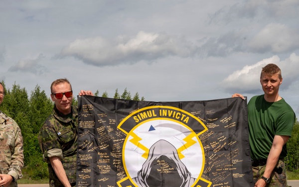 493 FGS gift Finnish air force commemorative unit flag