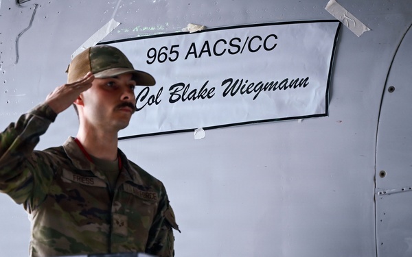 965th Airborne Air Control Squadron welcomes new commander
