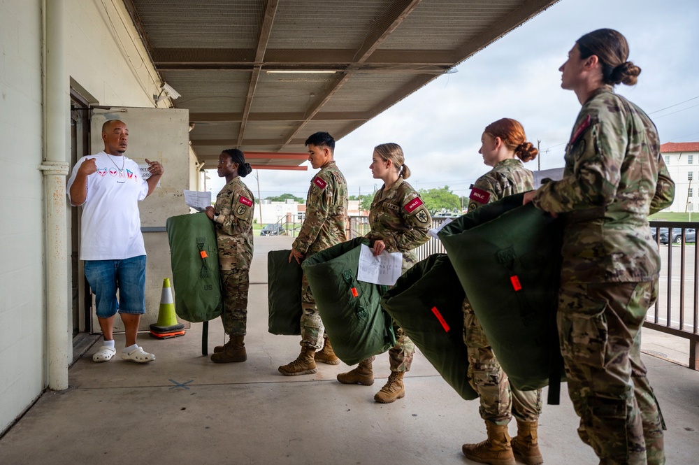 502d LRS distributes equipment to new officers