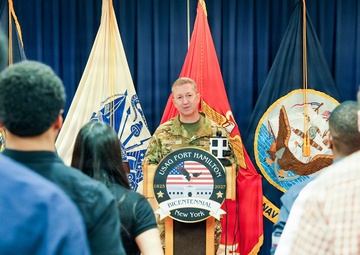 Chairman of the Joint Chiefs of Staff Gen. Dan Caine Visits Fort Hamilton and New York City Military Entrance Processing Station