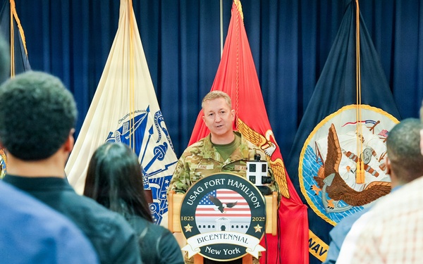 Chairman of the Joint Chiefs of Staff Gen. Dan Caine Visits Fort Hamilton and New York City Military Entrance Processing Station
