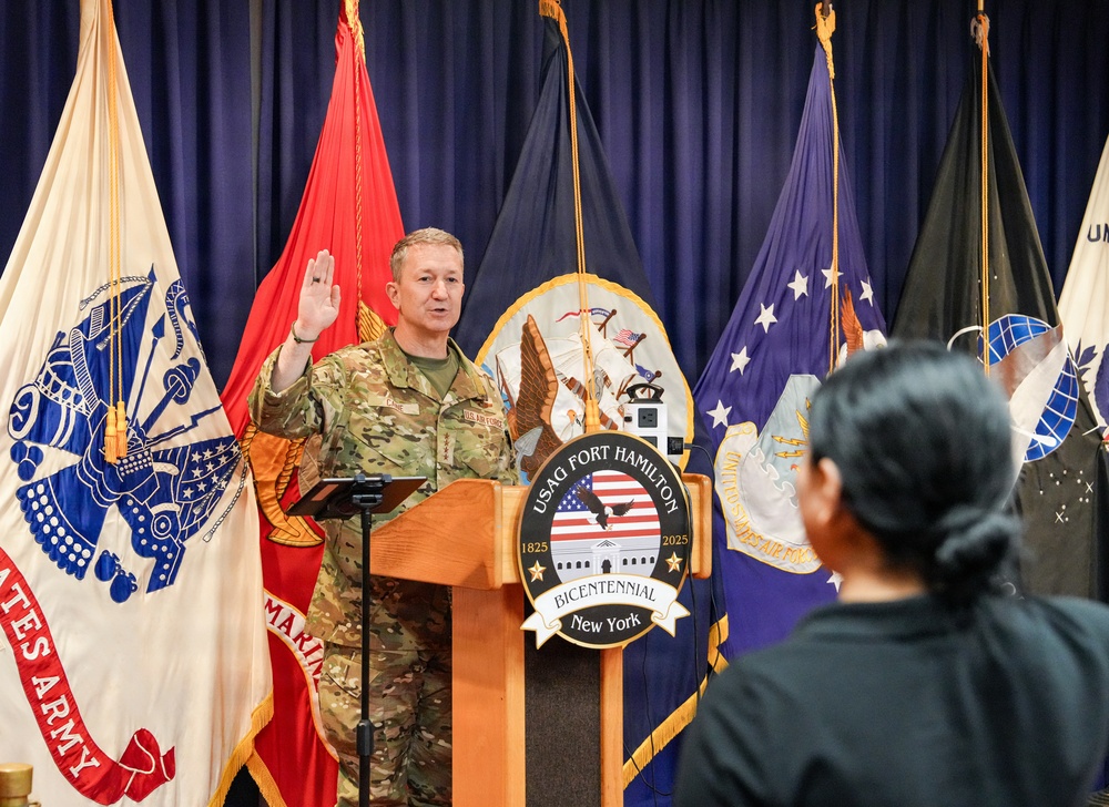 Chairman of the Joint Chiefs of Staff Gen. Dan Caine Visits Fort Hamilton and New York City Military Entrance Processing Station