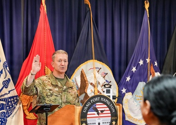 Chairman of the Joint Chiefs of Staff Gen. Dan Caine Visits Fort Hamilton and New York City Military Entrance Processing Station