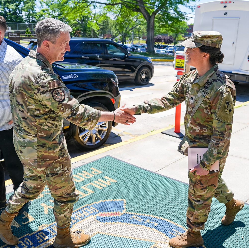 Chairman of the Joint Chiefs of Staff Gen. Dan Caine Visits Fort Hamilton and New York City Military Entrance Processing Station
