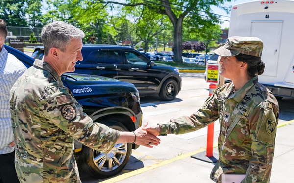 Chairman of the Joint Chiefs of Staff Gen. Dan Caine Visits Fort Hamilton and New York City Military Entrance Processing Station