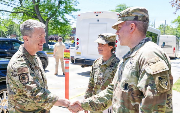 Chairman of the Joint Chiefs of Staff Gen. Dan Caine Visits Fort Hamilton and New York City Military Entrance Processing Station