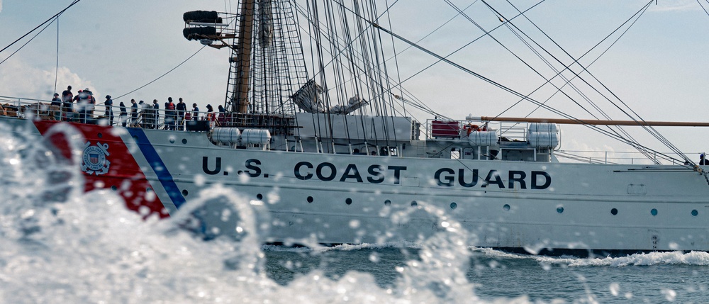 USCGC Eagle sails into Charleston