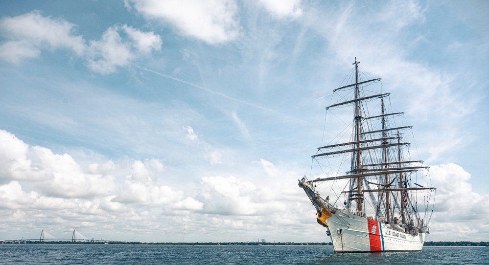 USCGC Eagle sails into Charleston