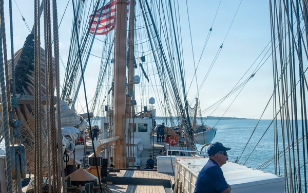 USCGC Eagle sails into Charleston