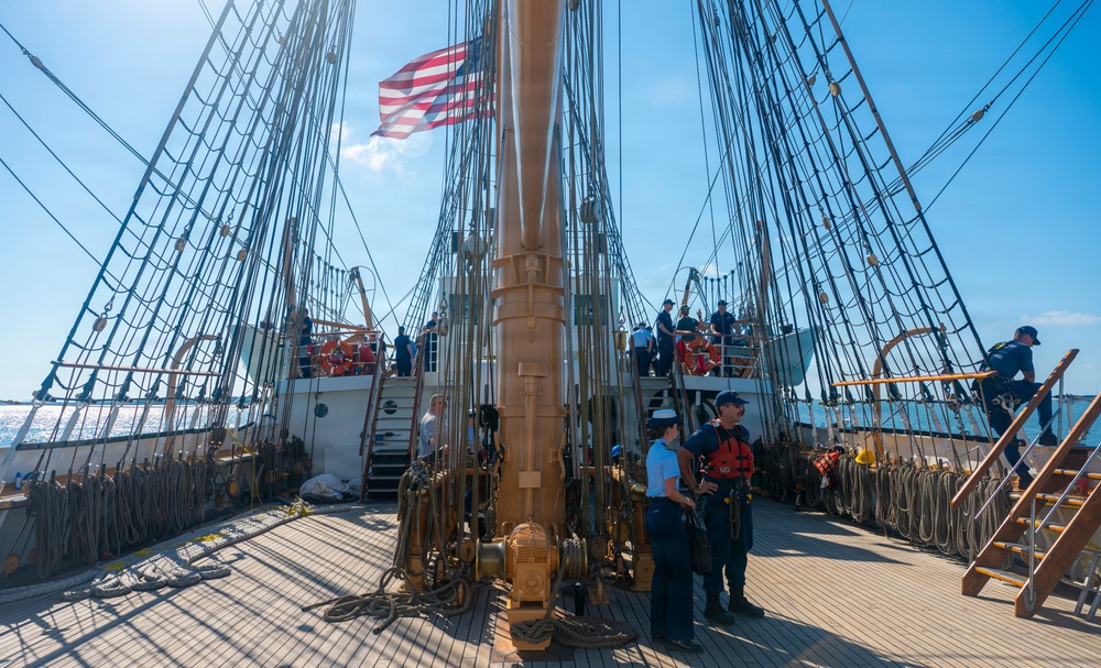 USCGC Eagle sails into Charleston