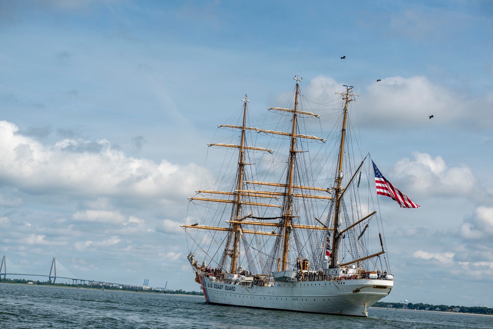 USCGC Eagle sails into Charleston