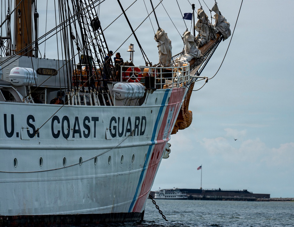 USCGC Eagle sails into Charleston
