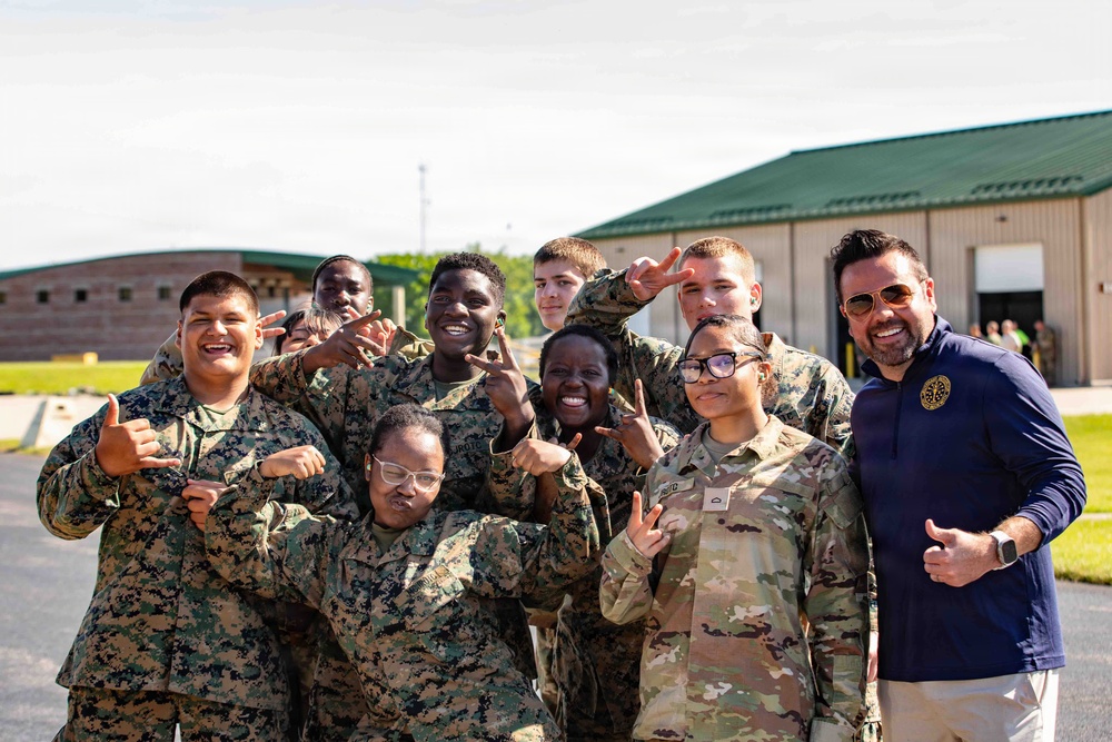 Camp Atterbury Hosts Junior ROTC and Lt. Gov Micah Beckwith