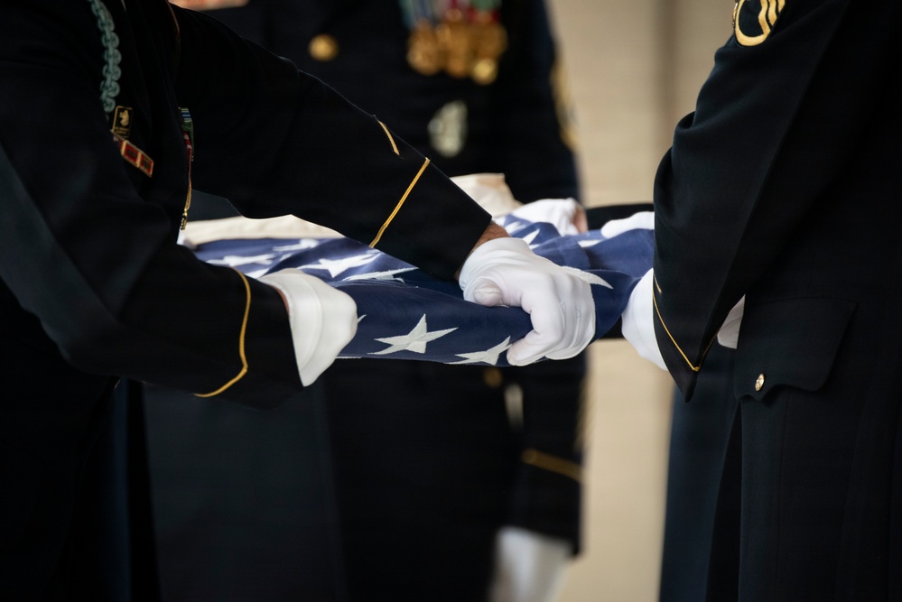 Military Funeral Honors are Conducted for Secret Service Agent and U.S. Army Spc. 3 Clinton Hill
