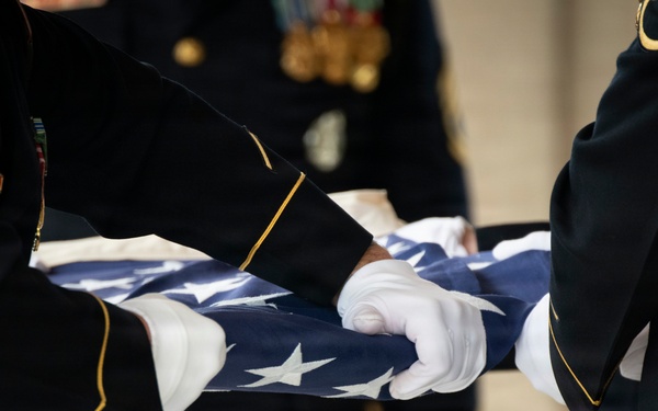 Military Funeral Honors are Conducted for Secret Service Agent and U.S. Army Spc. 3 Clinton Hill