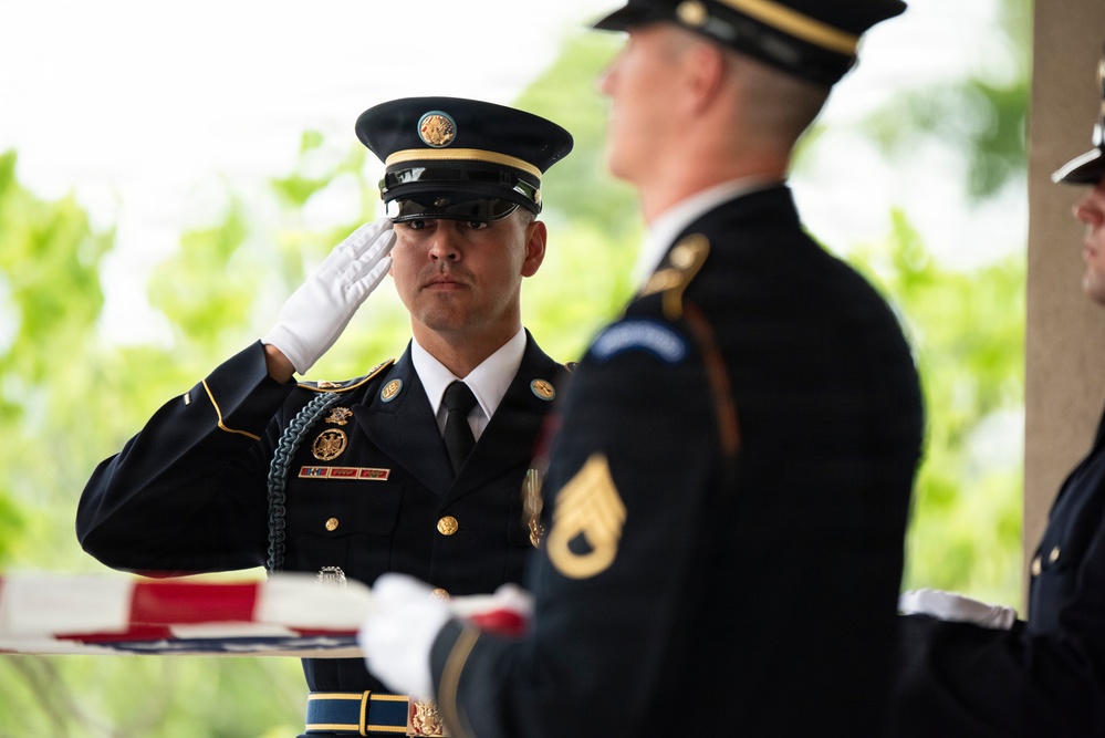 Military Funeral Honors are Conducted for Secret Service Agent and U.S. Army Spc. 3 Clinton Hill