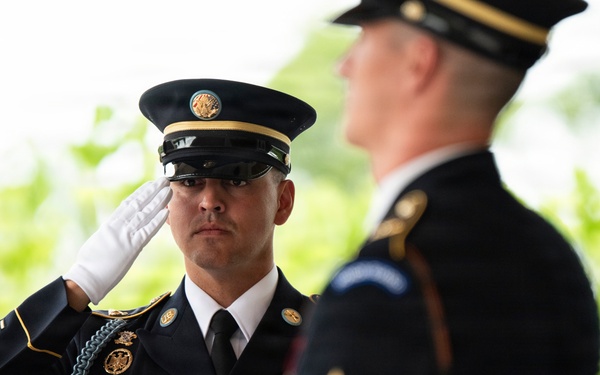 Military Funeral Honors are Conducted for Secret Service Agent and U.S. Army Spc. 3 Clinton Hill