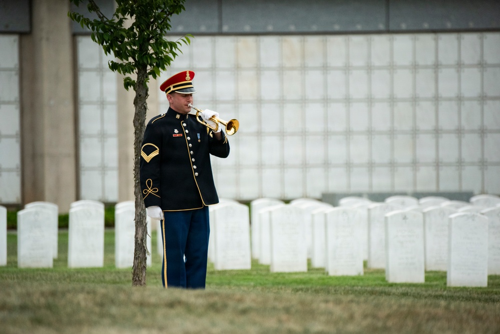 Military Funeral Honors are Conducted for Secret Service Agent and U.S. Army Spc. 3 Clinton Hill
