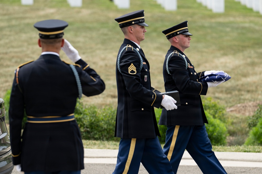 Military Funeral Honors are Conducted for Secret Service Agent and U.S. Army Spc. 3 Clinton Hill