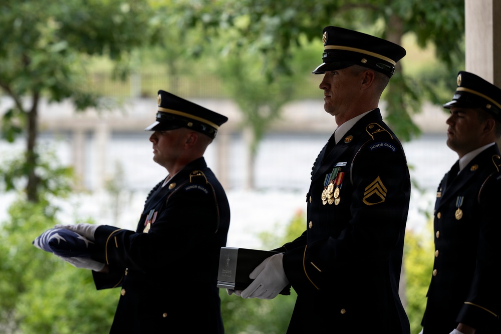 Military Funeral Honors are Conducted for Secret Service Agent and U.S. Army Spc. 3 Clinton Hill