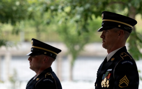 Military Funeral Honors are Conducted for Secret Service Agent and U.S. Army Spc. 3 Clinton Hill