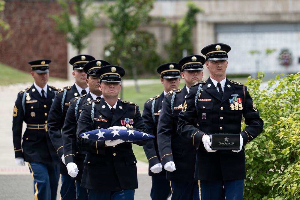 Military Funeral Honors are Conducted for Secret Service Agent and U.S. Army Spc. 3 Clinton Hill