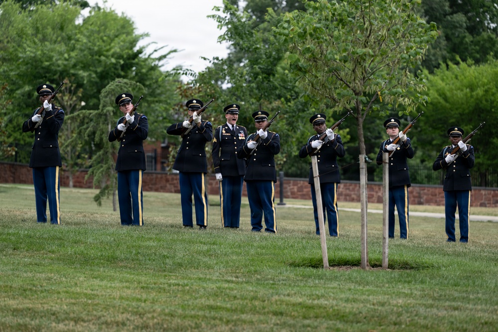 Military Funeral Honors are Conducted for Secret Service Agent and U.S. Army Spc. 3 Clinton Hill