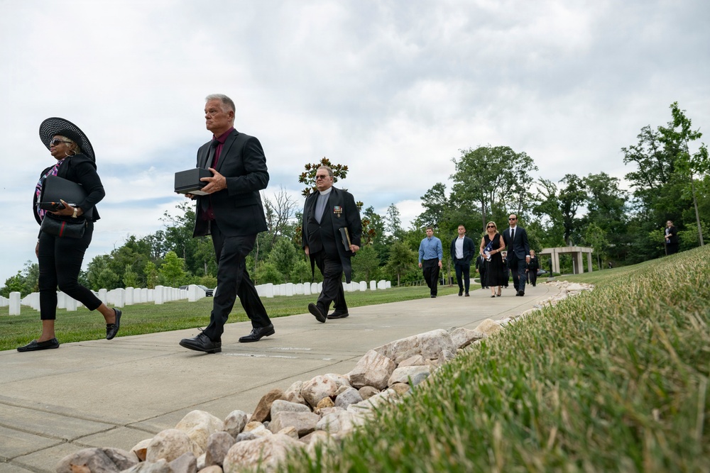 Military Funeral Honors are Conducted for Secret Service Agent and U.S. Army Spc. 3 Clinton Hill