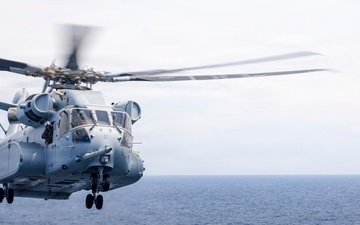 26th Marine Expeditionary Unit's Type Commander's Amphibious Training | CH-53K Cross-Deck