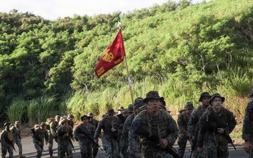 HQBN Conducts 15-km Conditioning Hike At MCBH