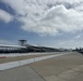 A view from the track with San Diego's skyline in the background