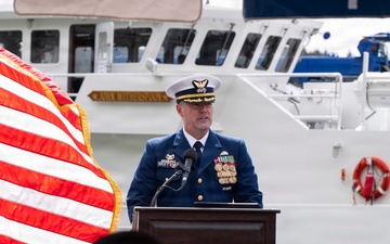 Coast Guard conducts change of command for Coast Guard Cutter John Witherspoon (WPC 1158)