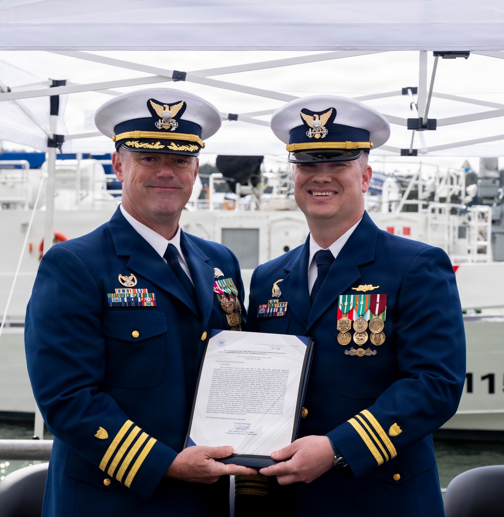 Coast Guard conducts change of command for Coast Guard Cutter John Witherspoon (WPC 1158)