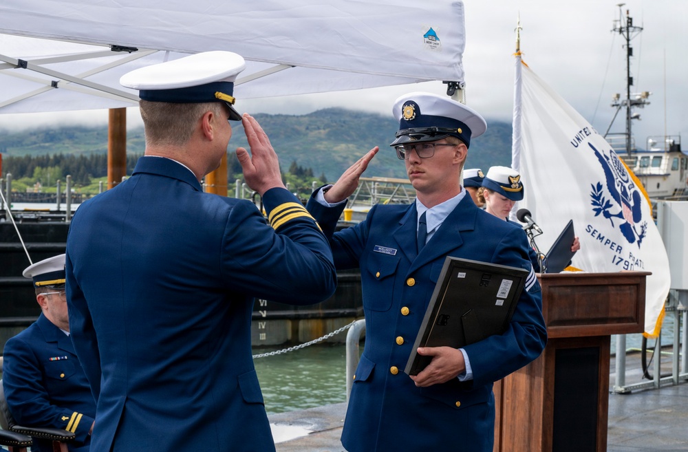 Coast Guard conducts change of command for Coast Guard Cutter John Witherspoon (WPC 1158)
