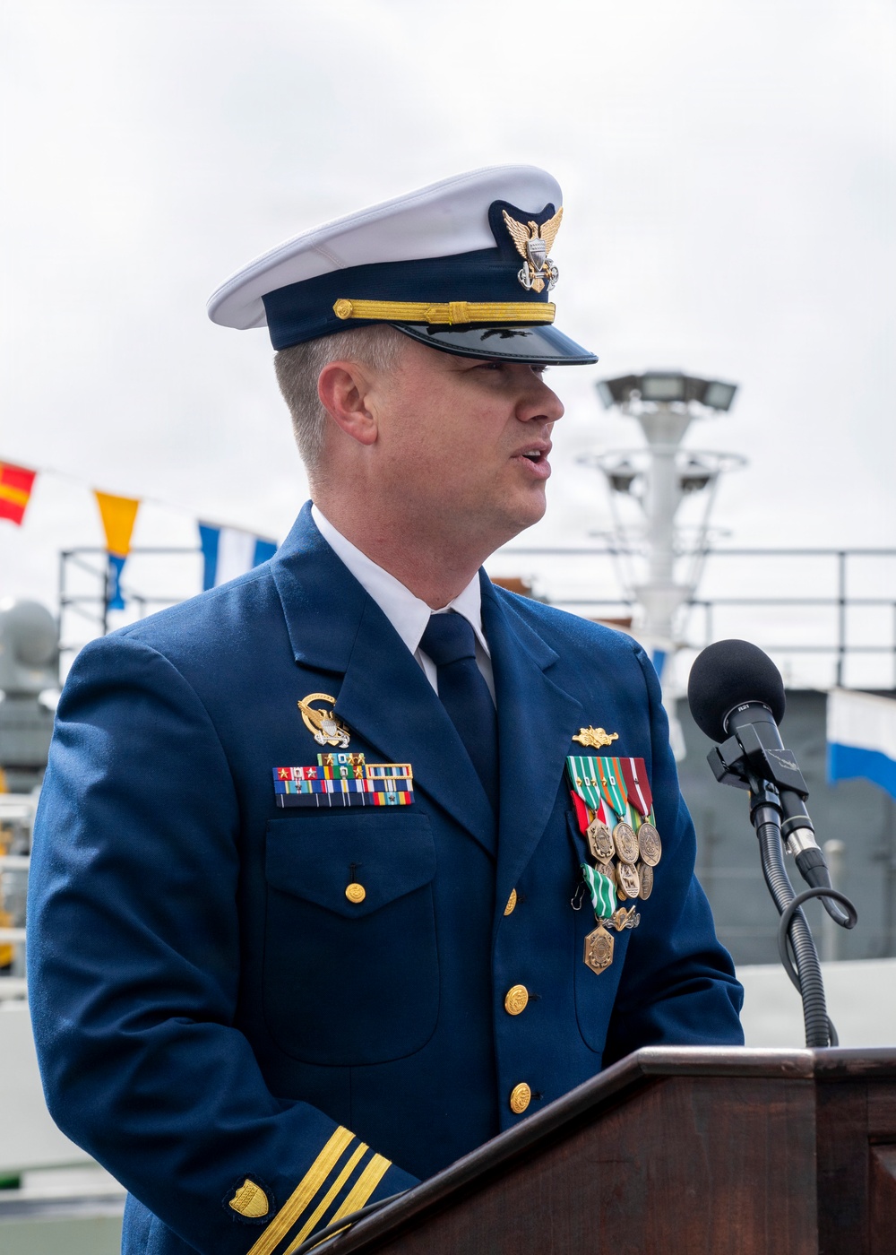 Coast Guard conducts change of command for Coast Guard Cutter John Witherspoon (WPC 1158)