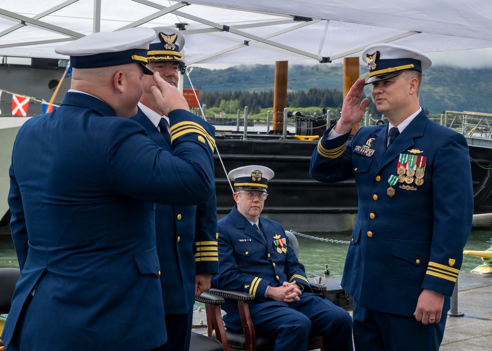 Coast Guard conducts change of command for Coast Guard Cutter John Witherspoon (WPC 1158)
