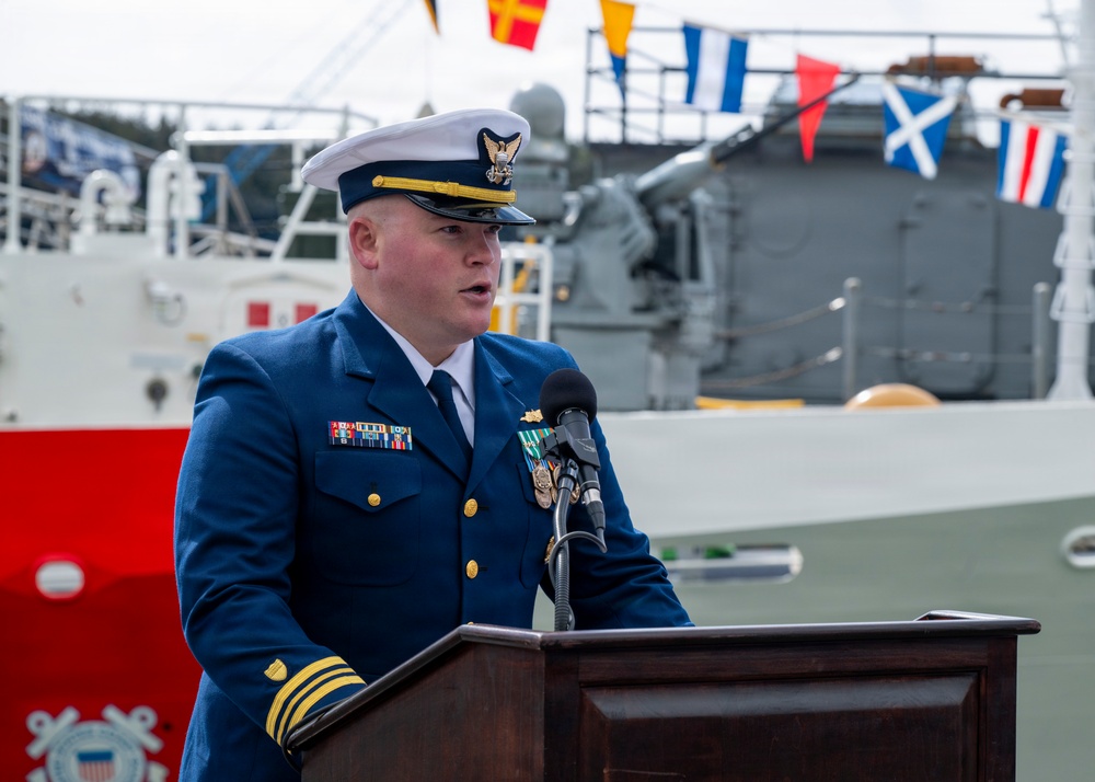 Coast Guard conducts change of command for Coast Guard Cutter John Witherspoon (WPC 1158)