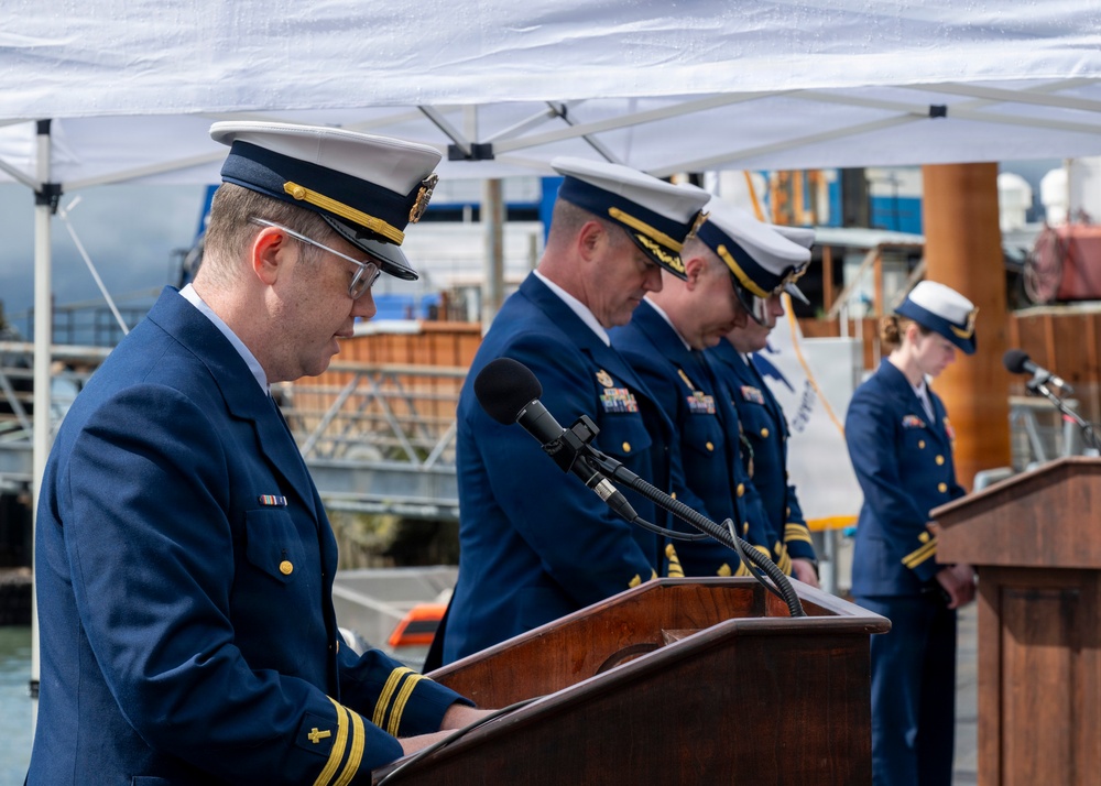 Coast Guard conducts change of command for Coast Guard Cutter John Witherspoon (WPC 1158)